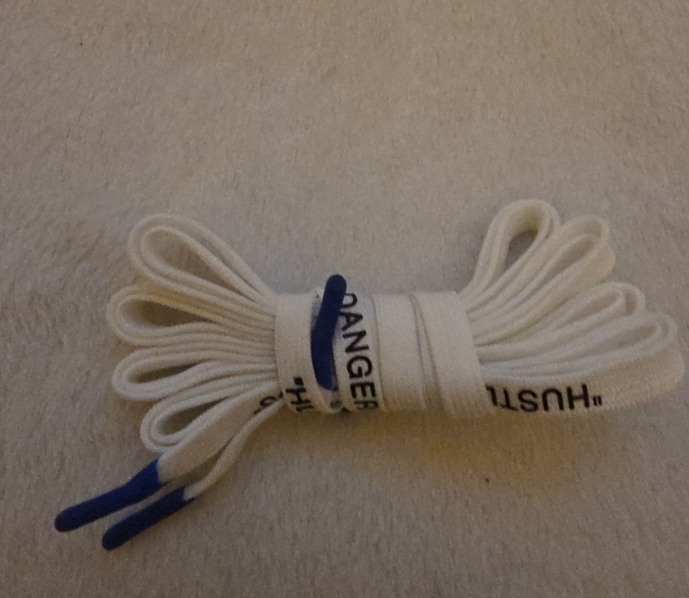 Blue and White Party Shoelaces